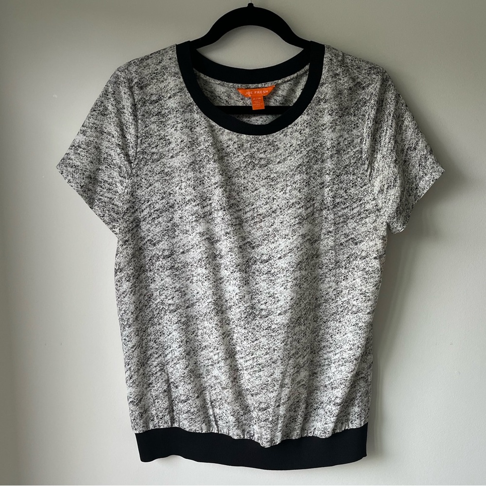 Black and White short sleeve blouse